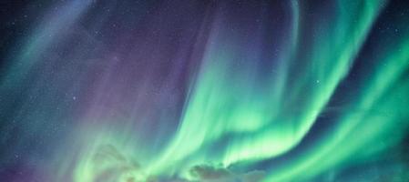 Northern lights in the night sky photo