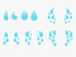 conjunto de gotas de agua vector