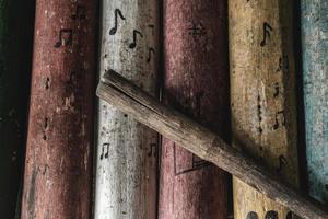 instrumentos tradicionales de madera hechos a mano vintage foto