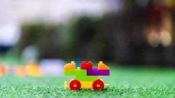 Colorful plastic toy on playground photo