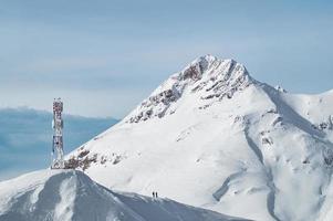 Snow mountains in Krasnaya Polyana, Russia photo