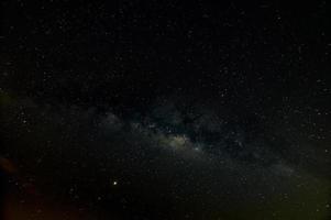 vía láctea en el cielo nocturno profundo foto