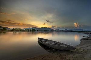 Canoe on shore photo