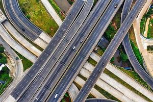 Aerial view of highway  photo