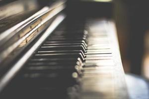 Selective focus piano keys photo