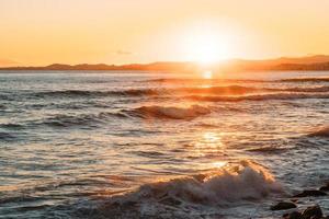 Golden hour on the beach  photo