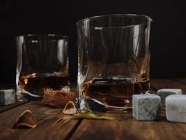 Glasses of whiskey photo