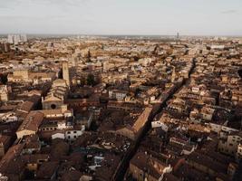 Bird's eye view of Italian city photo