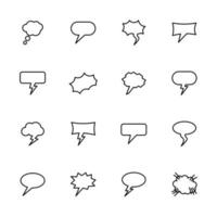 Outlined Bubble Speech Collection vector
