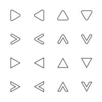 Outlined Arrow Set vector