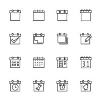 Line Icon Collection for Scheduling, Calendar, or Deadline vector