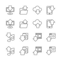 Basic Line Icon For User Interface and Web Hosting vector