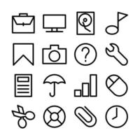 Line Icon Set of Operating System User Interface vector