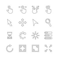 User Interface Pointer Line Icon vector