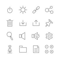 User Interface Line Icons vector