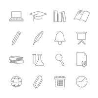 Line Icon Set of Education vector