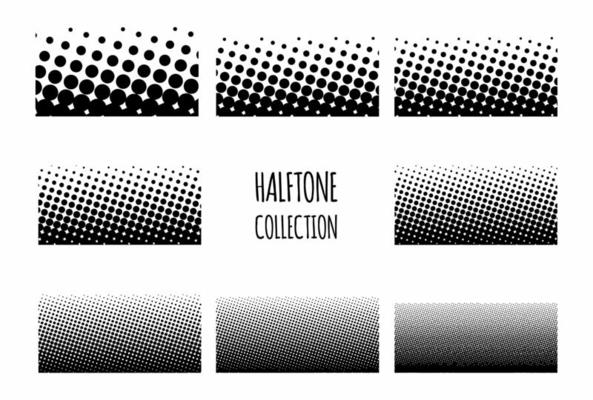 Gradient halftone pattern collection