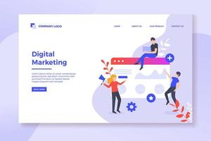 Digital Marketing Landing Page vector