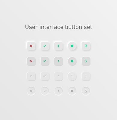Button set for websites 