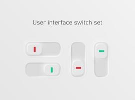 Set of Switches for user interfaces vector