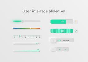 conjunto de controles deslizantes de interfaz de usuario de diferentes estilos vector