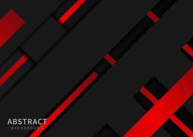 Abstract design with red and black diagonal shapes  vector