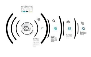 Infographic 4 Options on Social Signal Concept vector