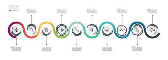 Flow Circle Business Idea Strategy Design vector