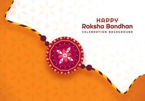 Orange and White Raksha Bandhan Indian Festival Design vector