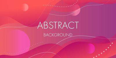 Abstract pink purple gradient flowing shapes design vector