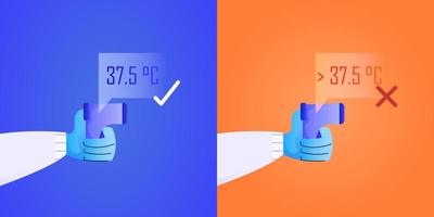 Body temperature screening test  vector