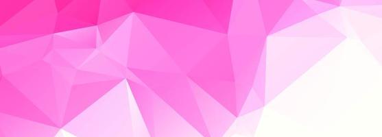 banner moderno polígono rosa vector