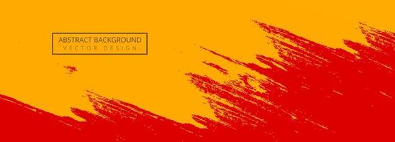 Abstract Orange, Red Paint Stroke Brush Banner vector