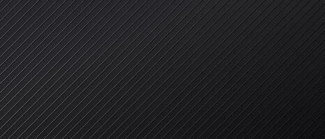 Black abstract backdrop with diagonal parallel lines vector