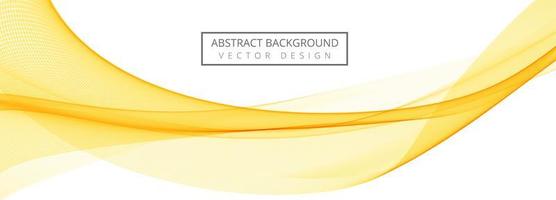Abstract Yellow Flowing Wave Banner vector