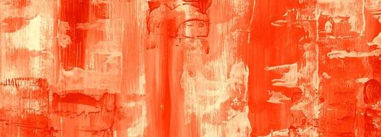 Abstract orange oil paint texture banner background vector