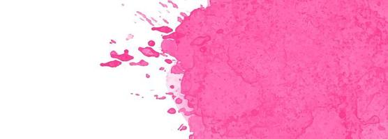 Abstract pink watercolor splash banner design vector