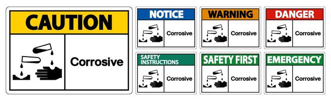 Corrosive Symbol Sign  vector