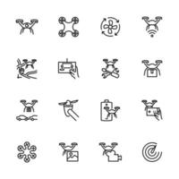 conjunto de iconos de línea de hobby hobby. vector