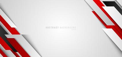 Red and white geometric diagonal on white background  vector