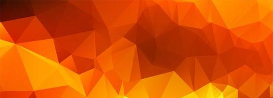 Abstract Orange Polygonal Banner vector