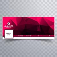 Abstract polygon social media banner background vector