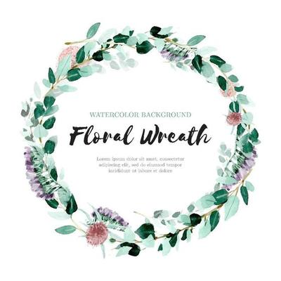 Tender Eucalyptus Watercolor Wreath