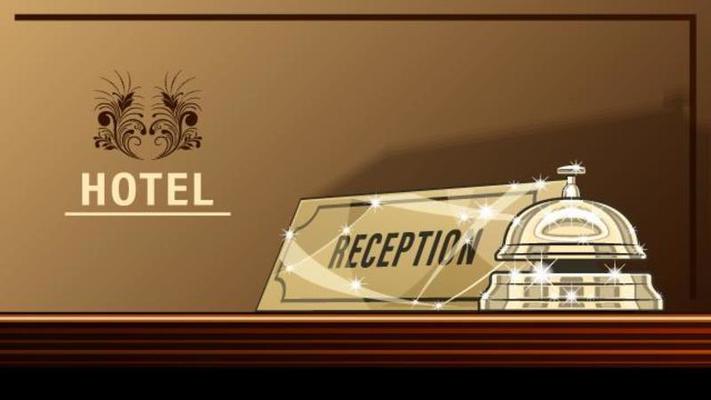 Hotel Sign Reception Service Bell