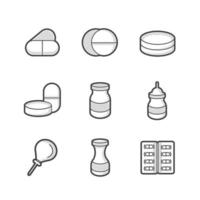 Medical Pharmacist Icons  vector