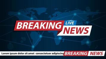 Breaking Live News Background vector