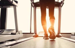 Person exercising on treadmill  photo