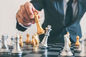 Close Up of Hands Confident Business Man Colleagues Playing Chess Game To  Development Analysis New Stragy Plan. Stock Photo - Image of executive,  black: 97649448