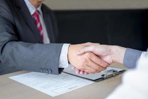 Two professionals shaking hands  photo