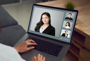 Person making a business video call  photo